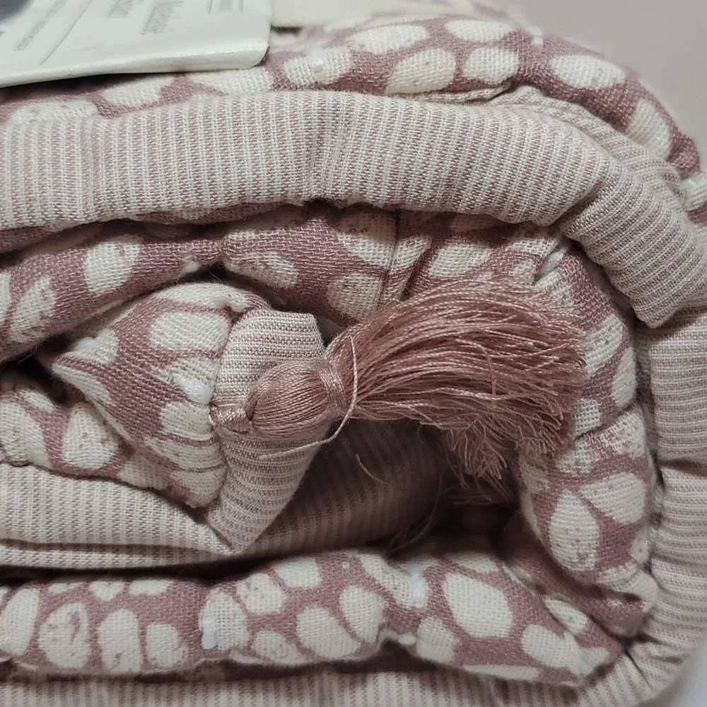 🎉$3 WITH PURCHASE🎉Threshold STD Boho Reversible Matelasse Swirl Quilted Sham - Picture 14 of 16